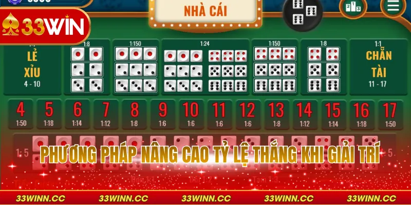 Phương pháp nâng cao tỷ lệ thắng khi giải trí
